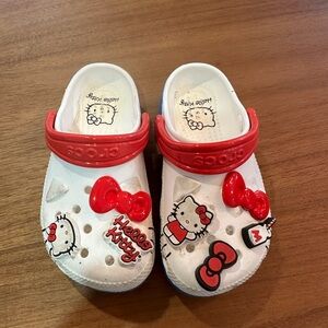 CROCS Kids Clogs - Red and White
